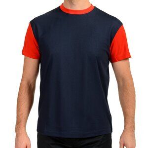 Scuderia Ferrari Men's "Ferrari Tape" Navy Blue Crewneck Short Sleeve T-Shirt